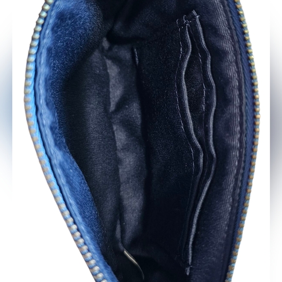 Coach Corner Zip Wristlet, Star Printed Canvas In Slat Blue. New Without Tags - Picture 7 of 7